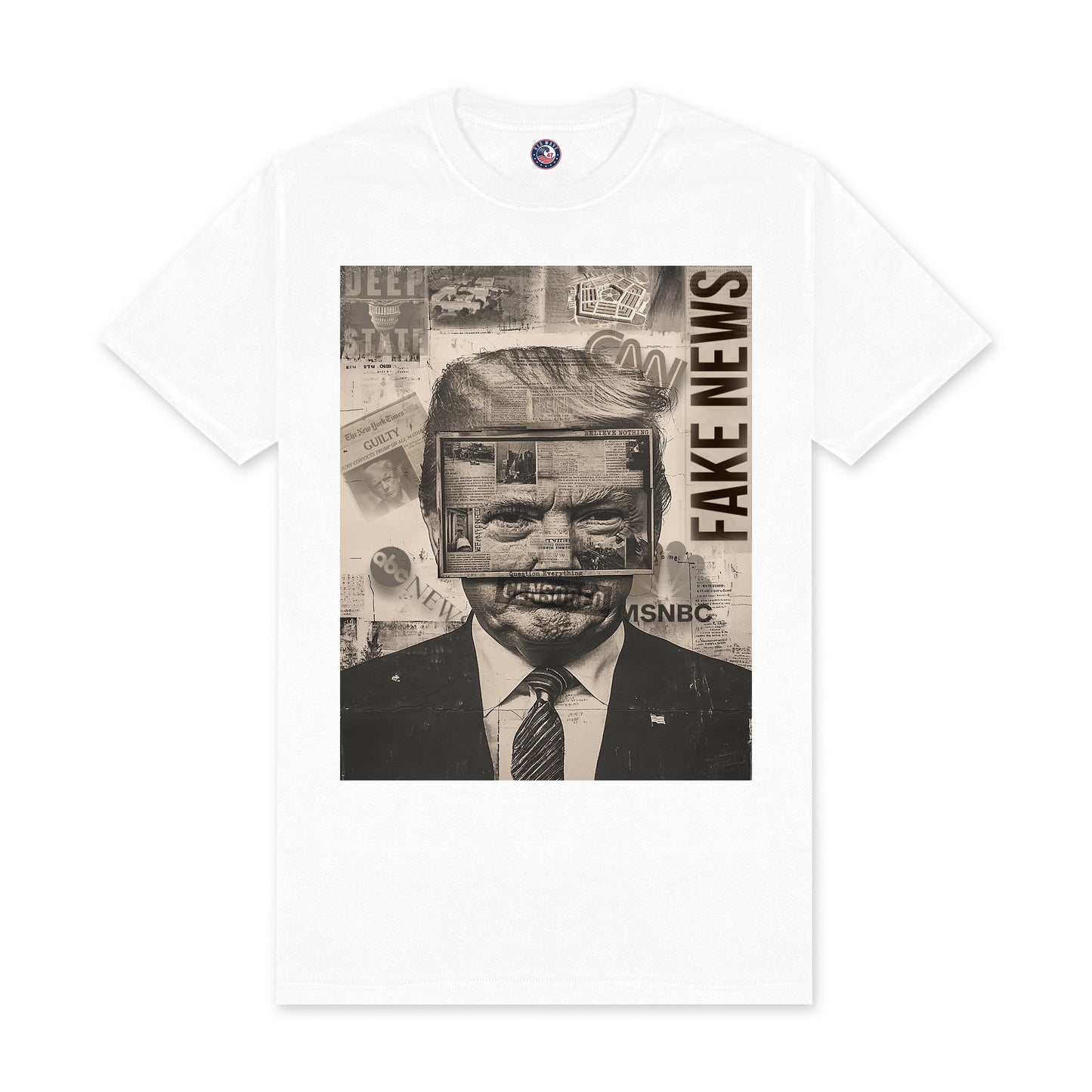 Fake News Trump T-Shirt | Media Lies Graphic Tee